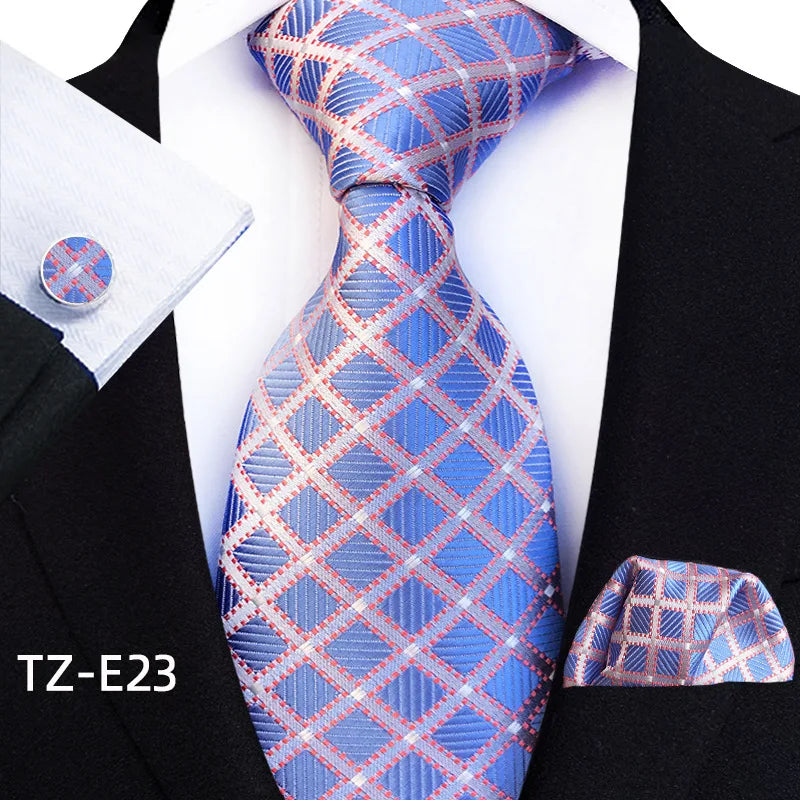 Royal Striped Paisley Pocket Square Cufflinks Necktie