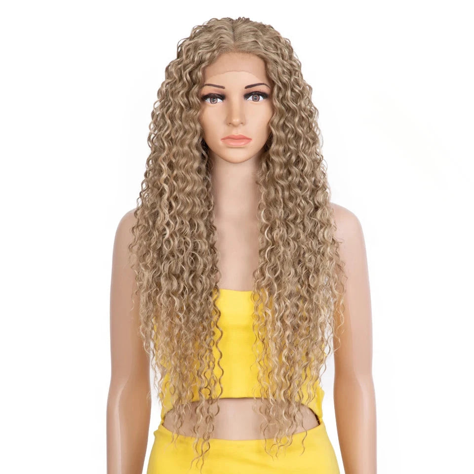 30 Inch Noble Hair Long Wavy Synthetic Lace Wig