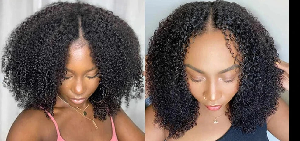 Kinky Curly Human Hair Wig