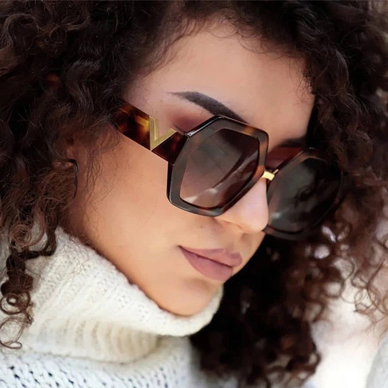 Oversized Hexagon Sunglasses