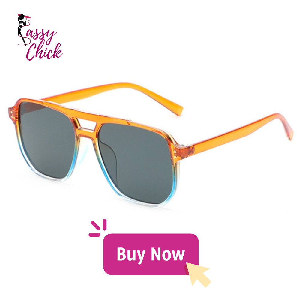 Retro Double Bridges Square Sunglasses
