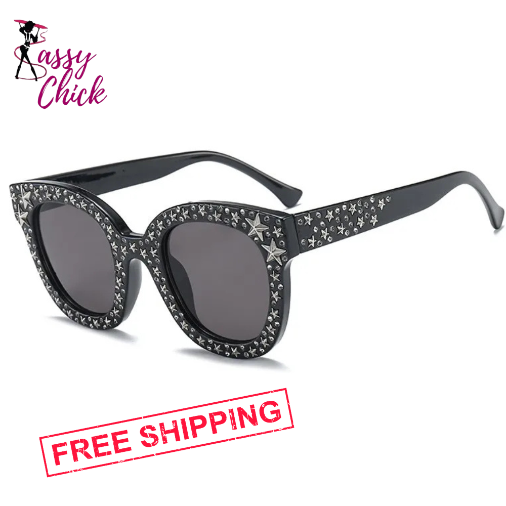 Shiny Square Stars Sunglasses