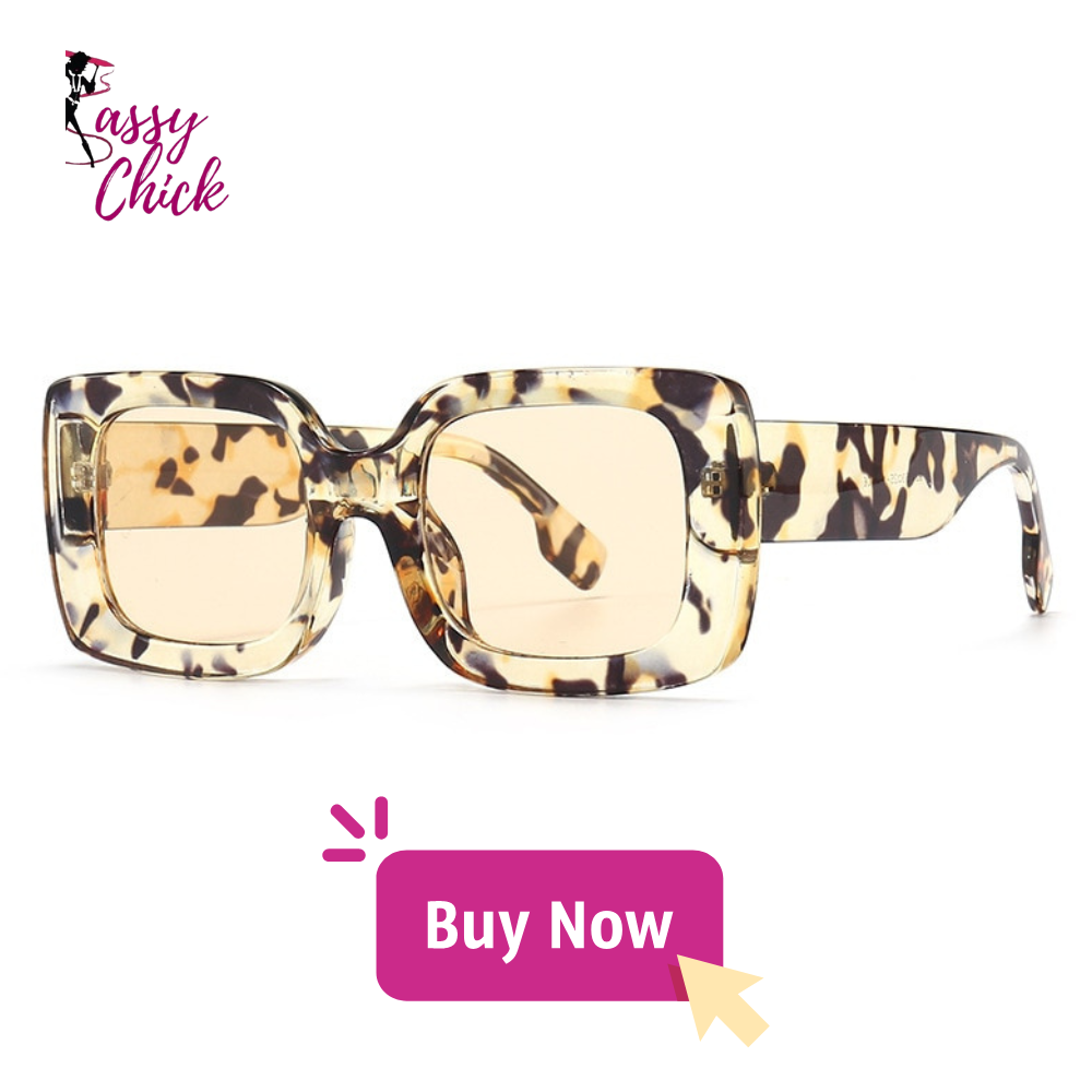 Vintage Classic Big Frame Square Sunglasses