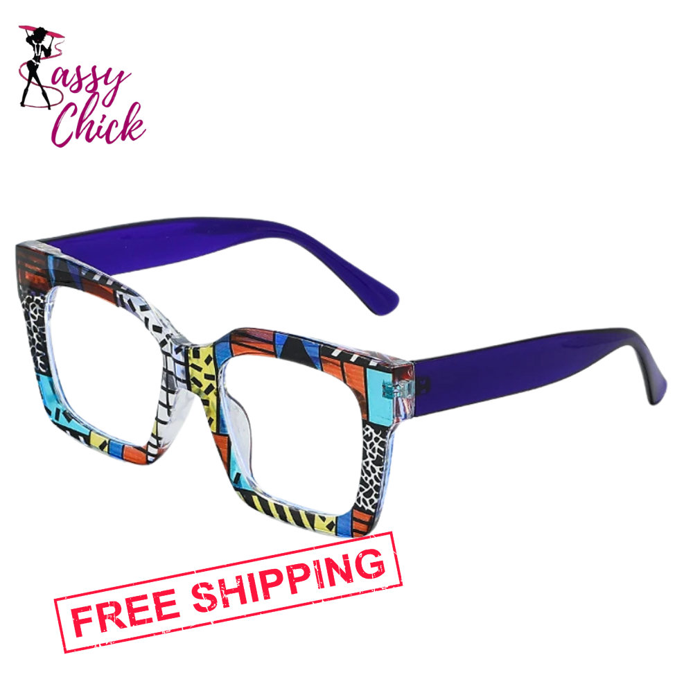 Colorful Square Anti Blue Light Glasses