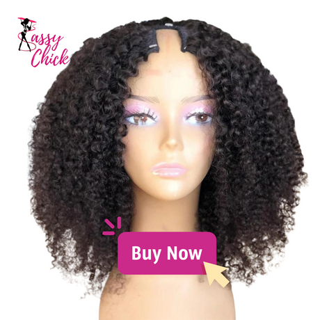 Kinky Curly Human Hair Wig