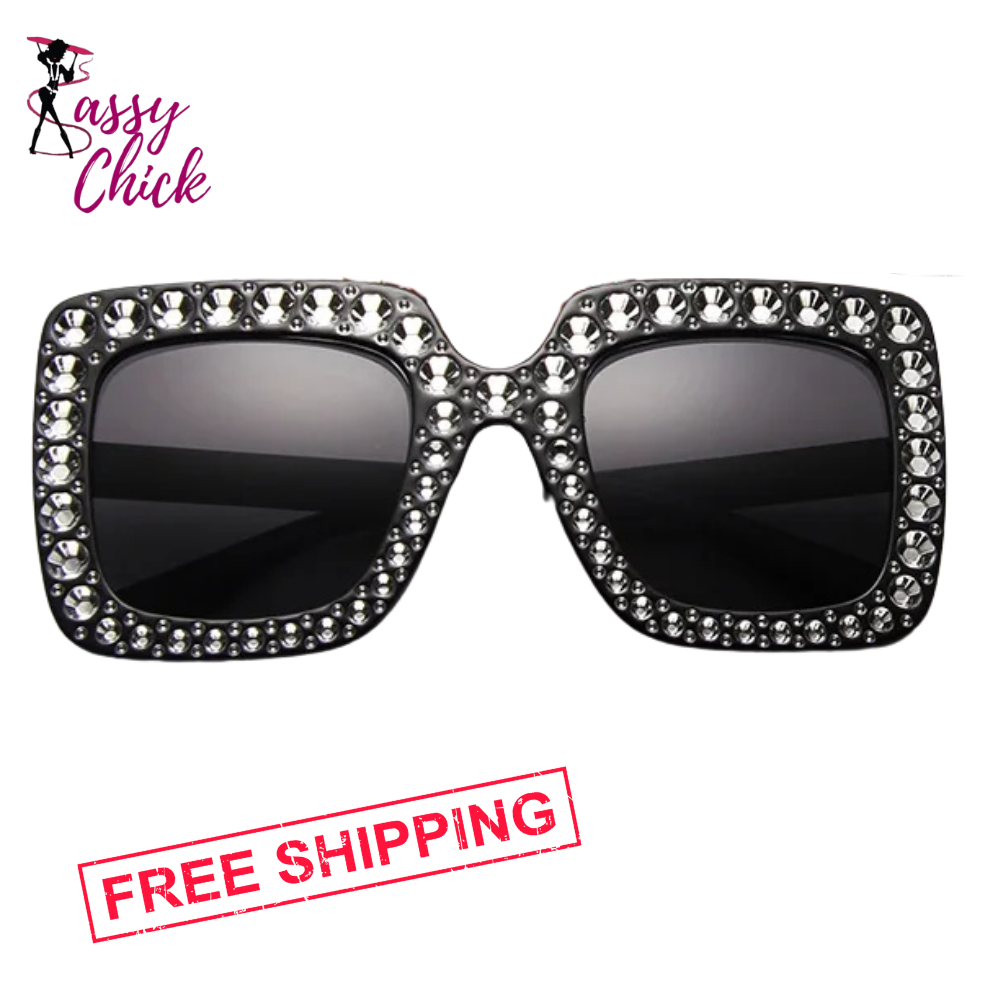 Crystal Oversized Diamond Sunglasses