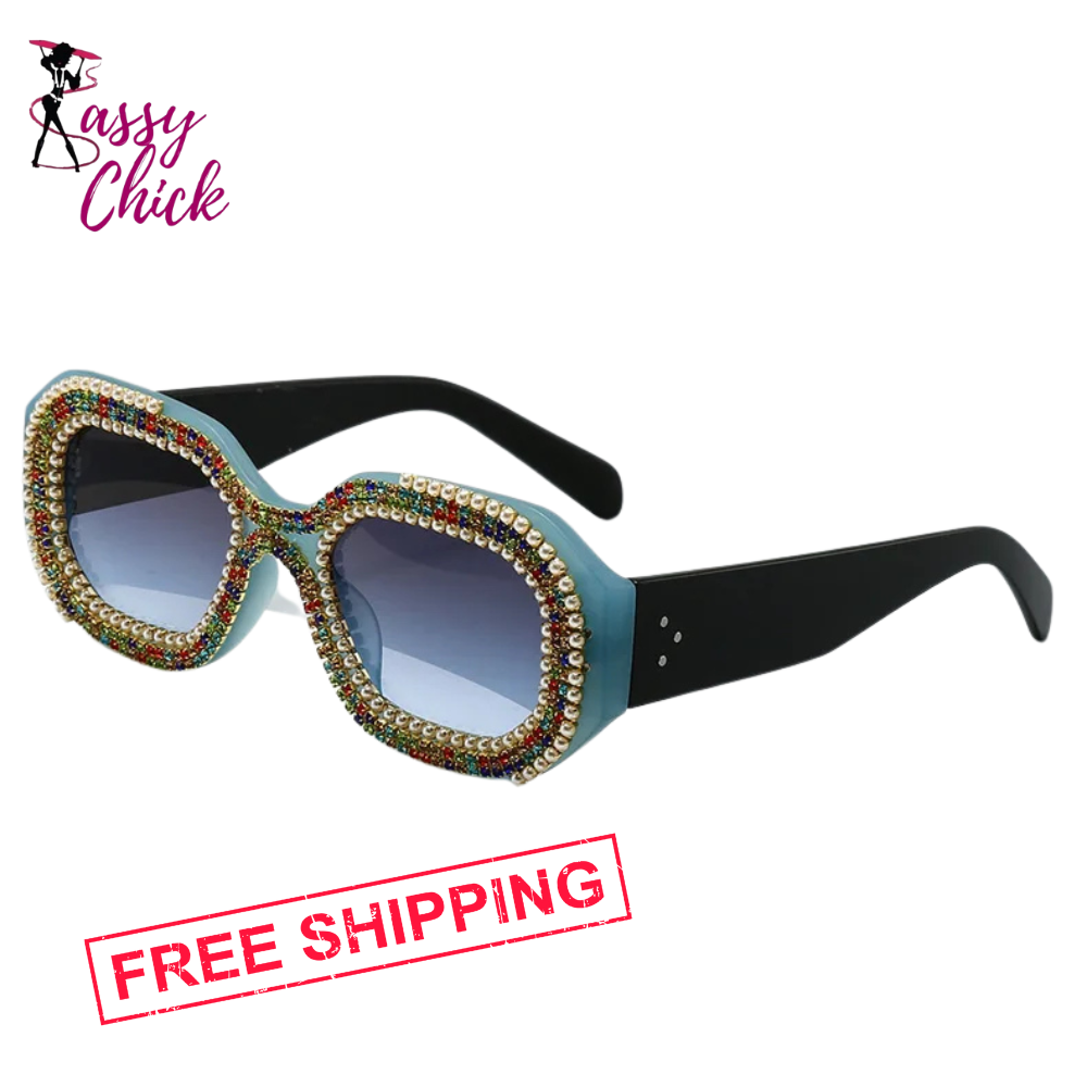 Rhinestone Diamond Square Sunglasses