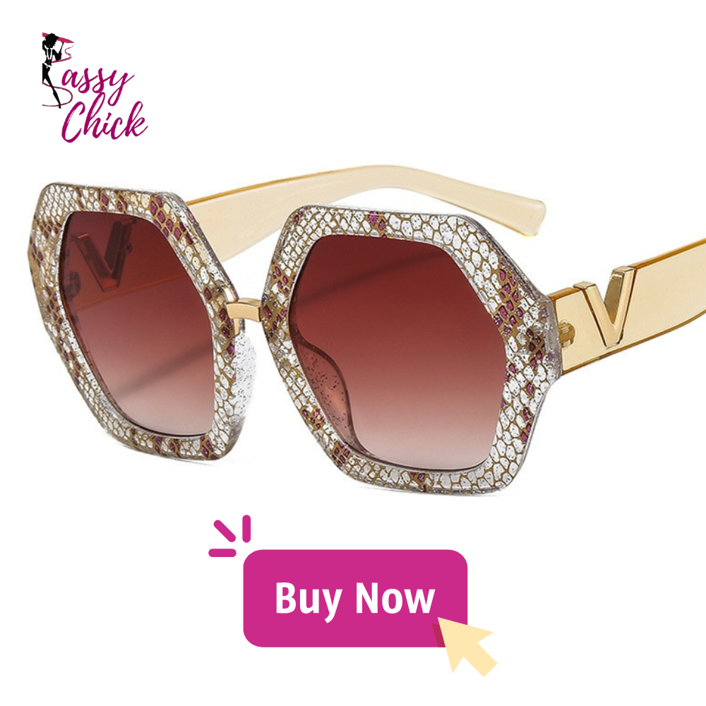 Oversized Hexagon Sunglasses