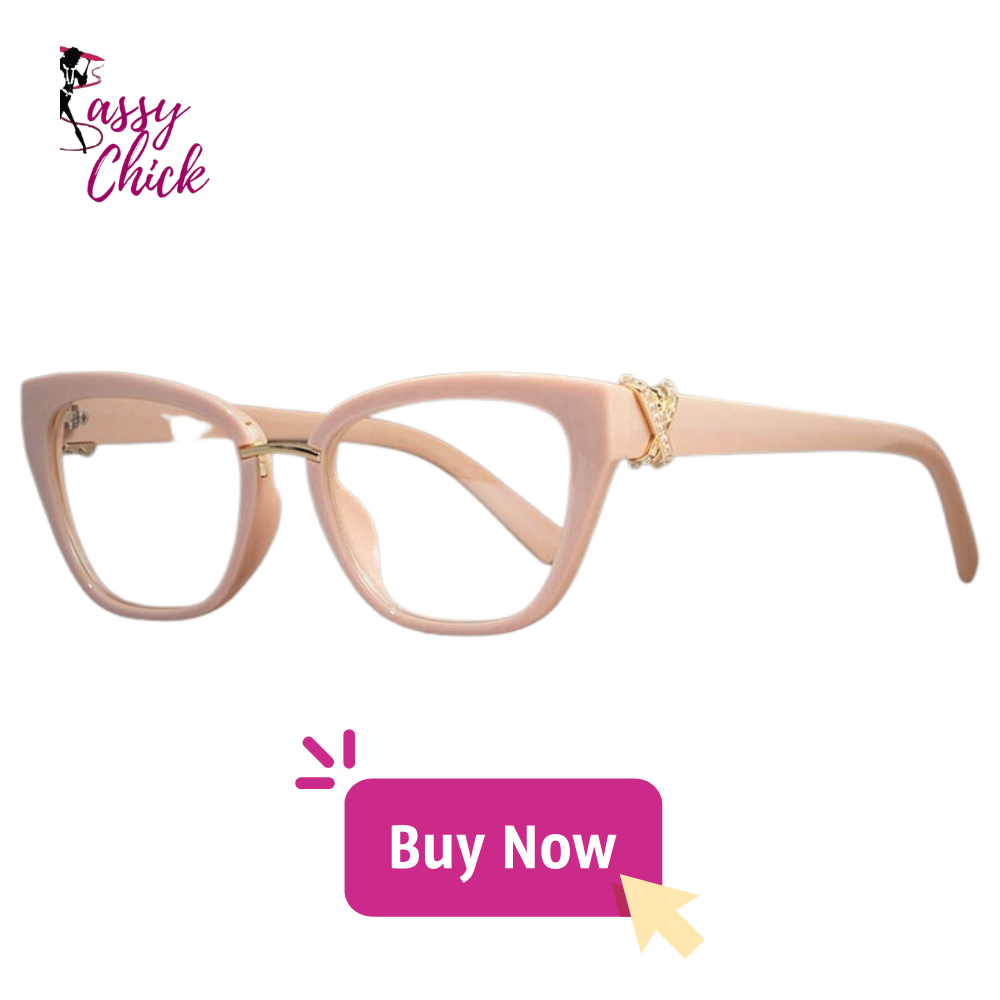 Rhinestone Cat Eye Optical Glasses