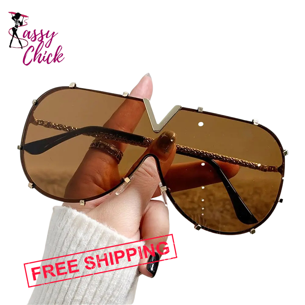 Punk One Piece UV400 Oversized Sunglasses