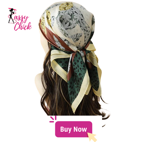 Silk Hair Neck Square Scarf
