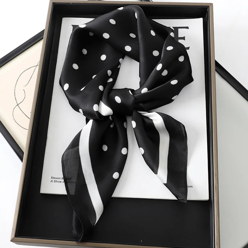 Silk Hair Neck Square Scarf