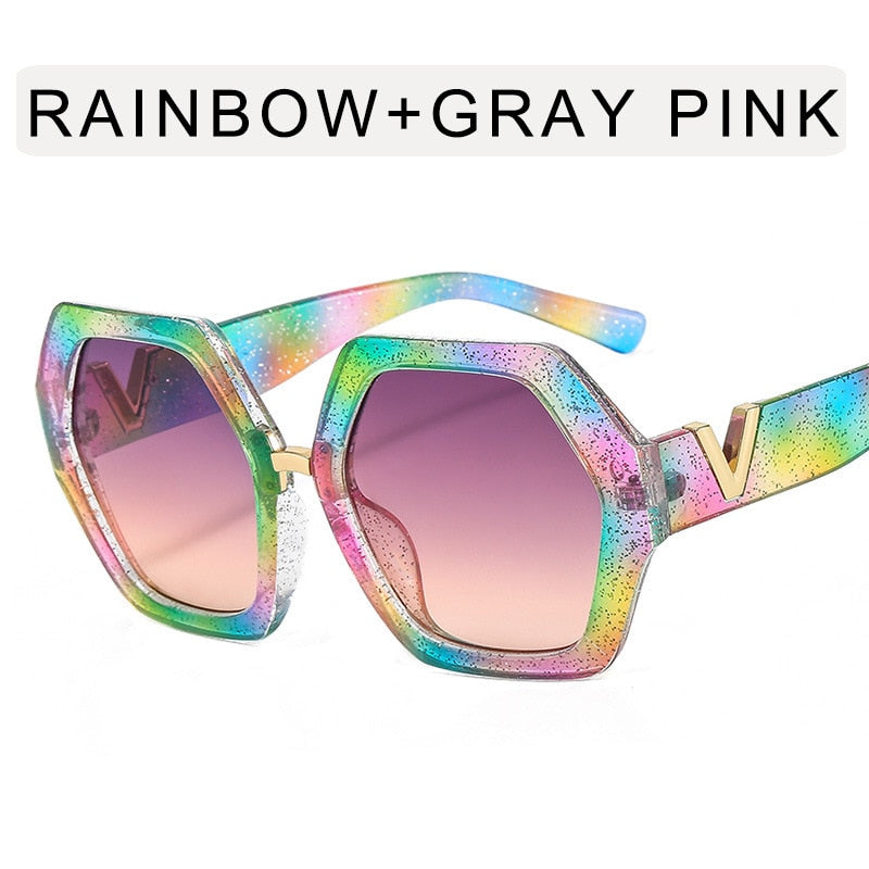 Oversized Hexagon Sunglasses