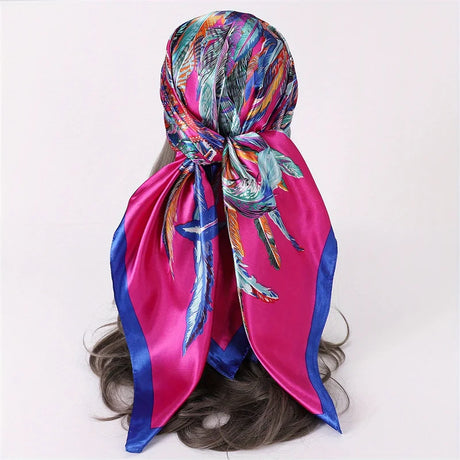 multi color floral silk bandanna