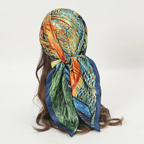 multi color silk bandanna