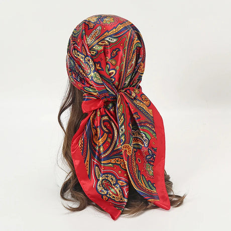 multi color floral pattern silk bandanna