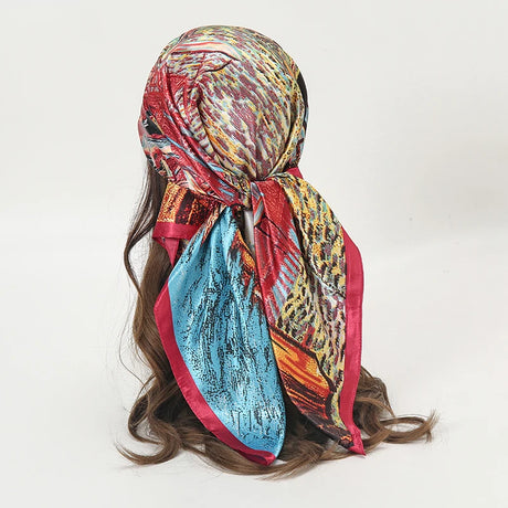 multi color silk bandana