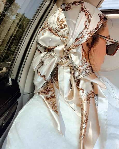 white silk bandanna