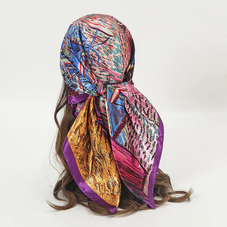 multi color silk bandanna
