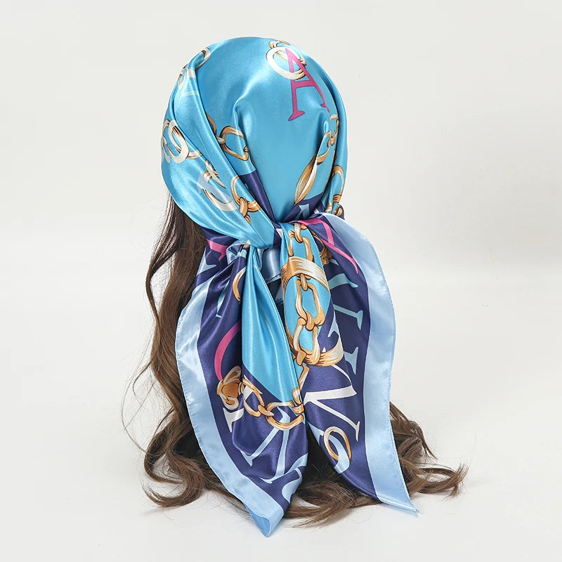 blue silk bandanna