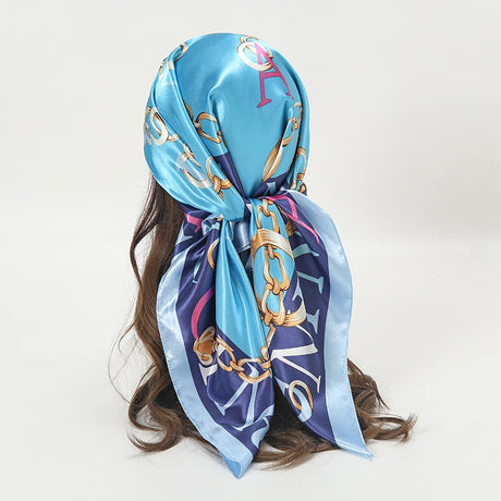 blue silk bandanna