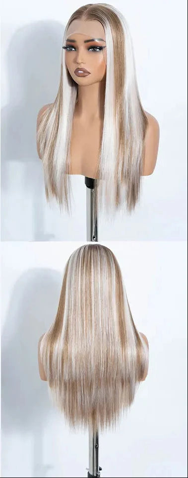 Streaks Straight 13X6 Synthetic Lace Front Wig
