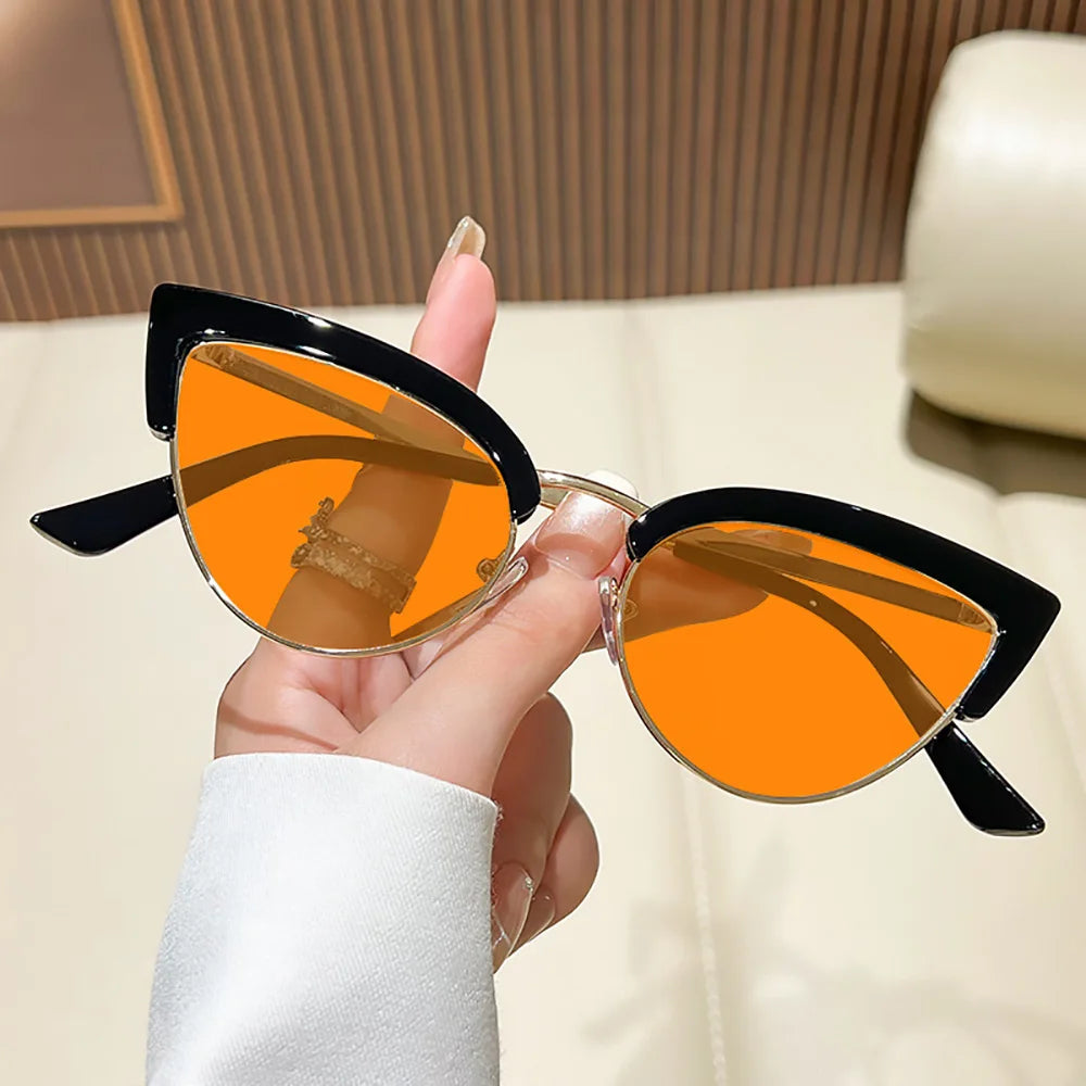 Metal Cat Eye Night Vision Sunglasses