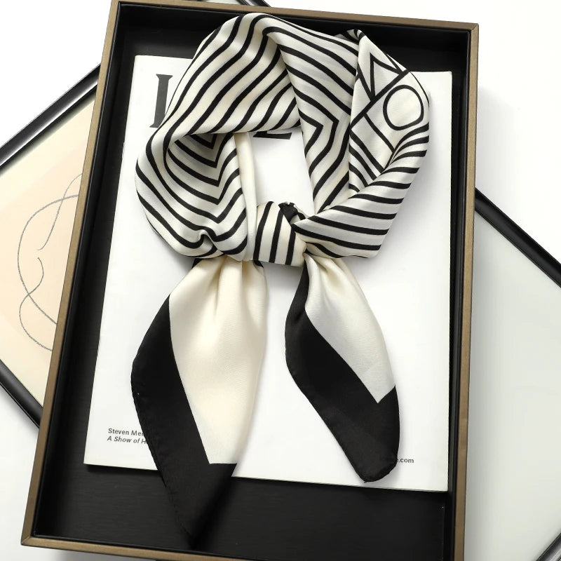 Silk Hair Neck Square Scarf