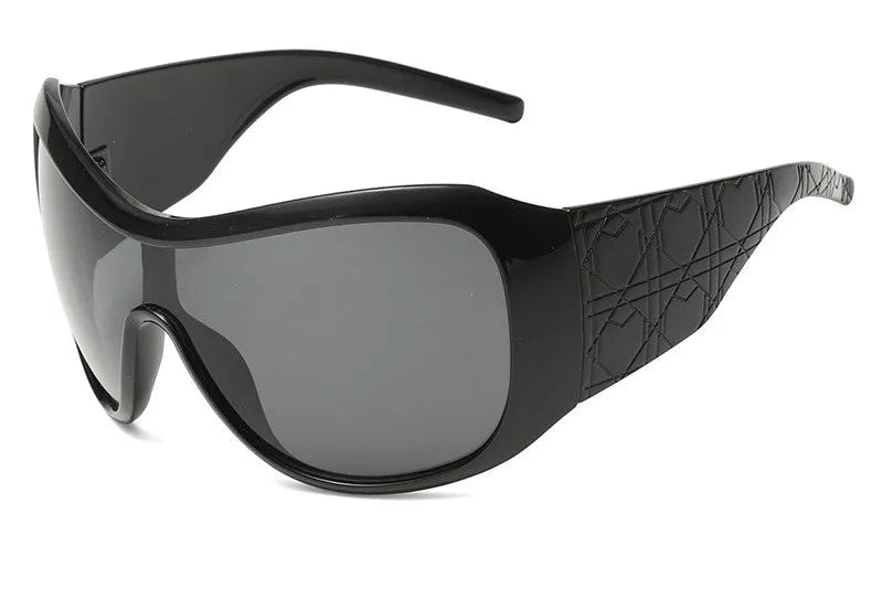 Black Oversized Gradient Sexy Sunglasses