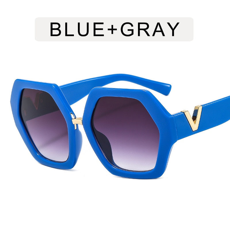 Oversized Hexagon Sunglasses