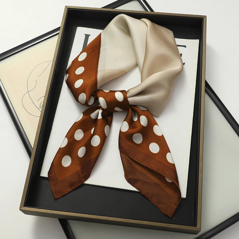 Silk Hair Neck Square Scarf