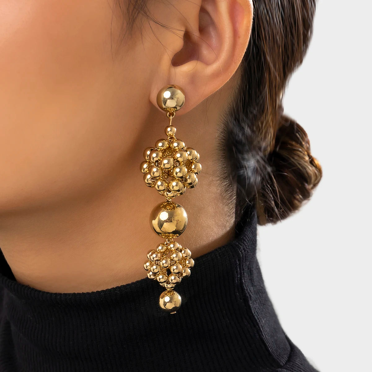 Punk Long Circle Drop Earring