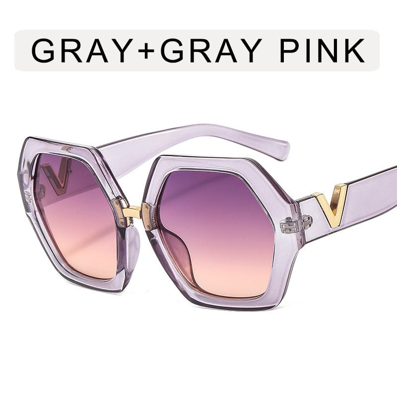 Oversized Hexagon Sunglasses