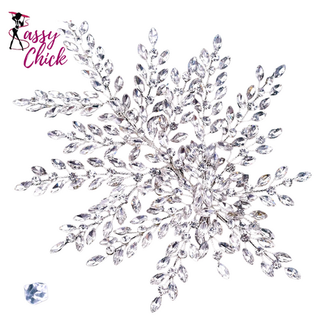 Shiny Rhinestone Bridal Headwear Sassy Chick Logo