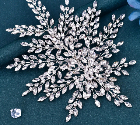 white Shiny Rhinestone Bridal Headwear