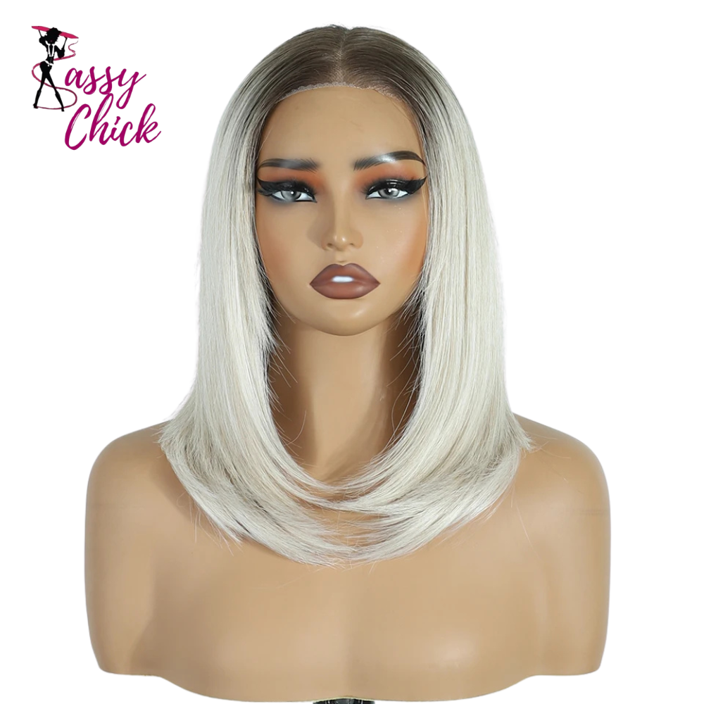 Short Bob Layered 6x4 Wear And Go Synthetic Lace Wigs Sassy Chick Logo