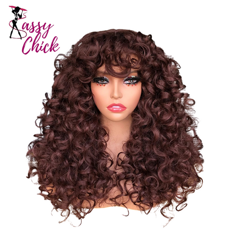 Short Curly Synthetic Natural Wigs Sassy Chick Logo