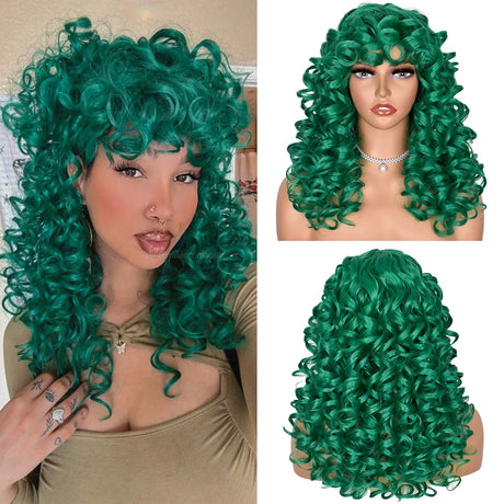 Short Curly Synthetic Natural Wigs gree