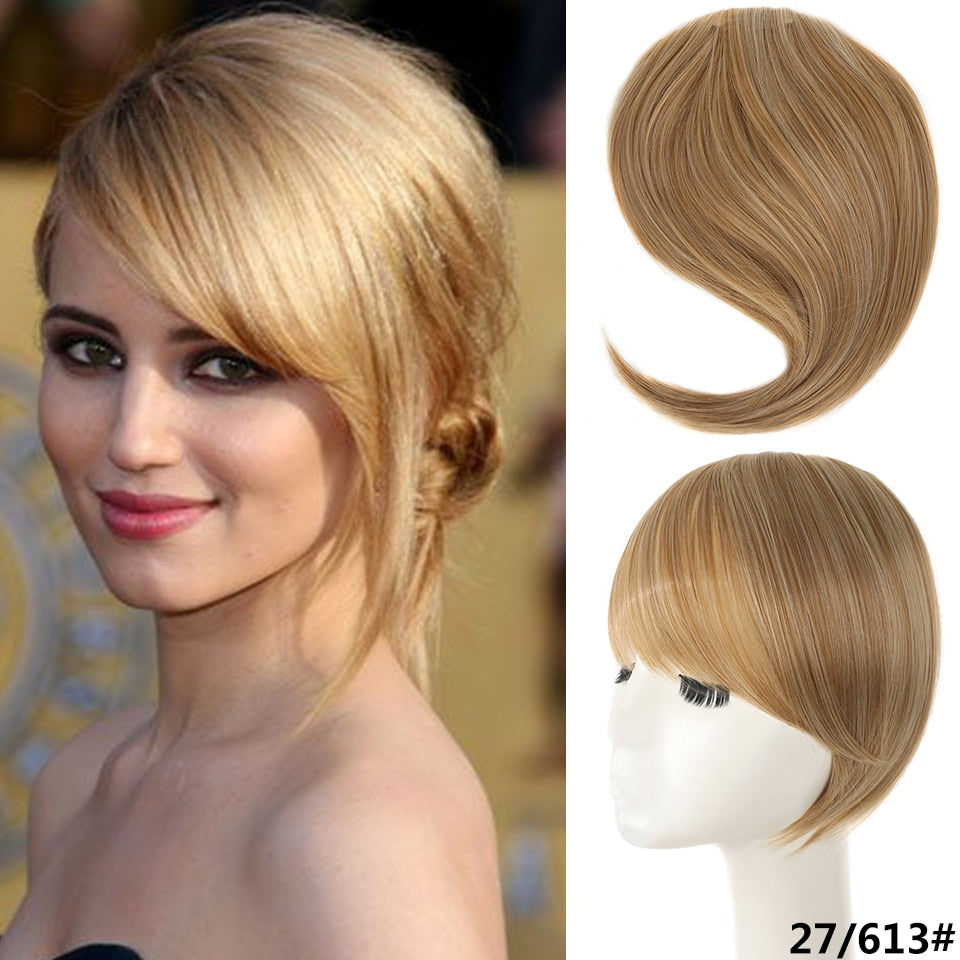 Blonde Side Bangs Hair Extensions Clip