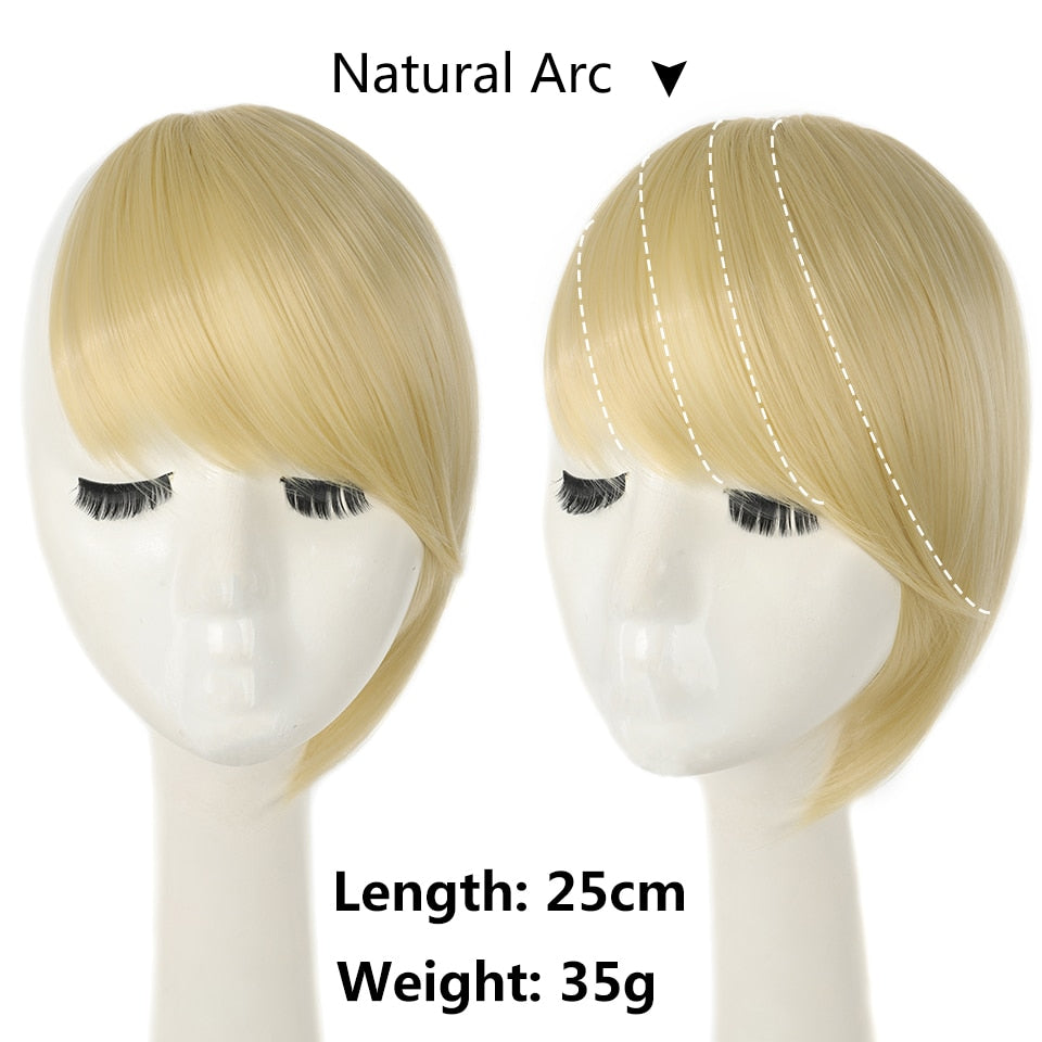 Size of Side Bangs Hair Extensions Clip
