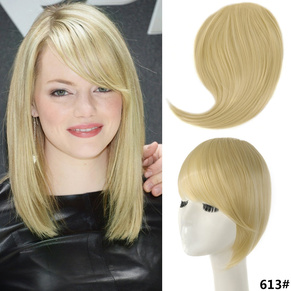 Blonde Side Bangs Hair Extensions Clip