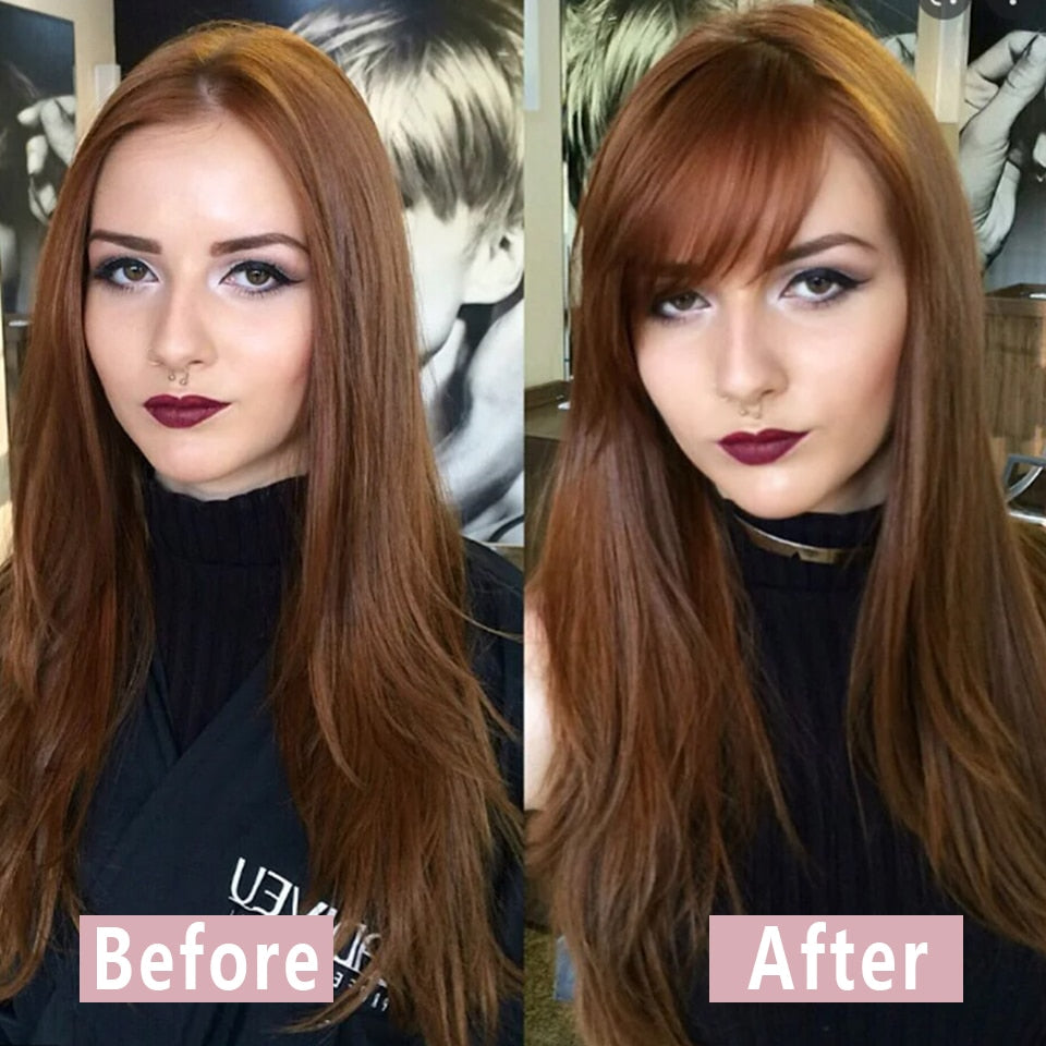 Ash Blonde Side Bangs Hair Extensions Clip