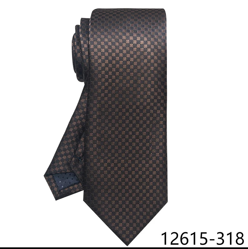 Brown Silk Blue Wedding Accessories Necktie