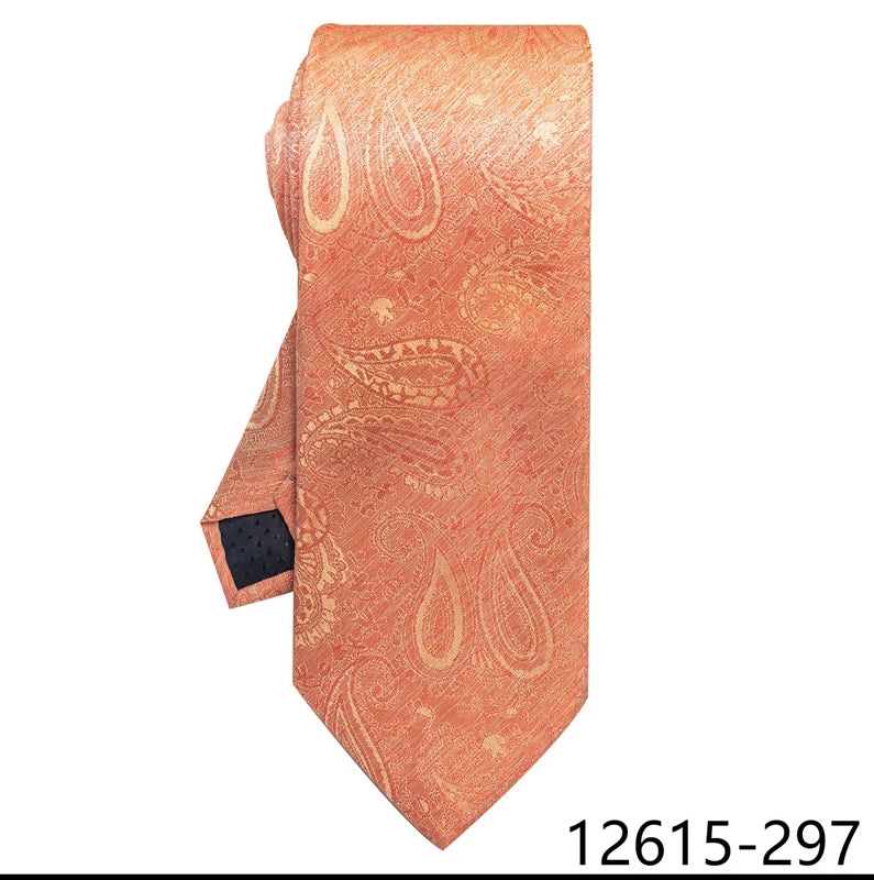 Orange Silk Blue Wedding Accessories Necktie
