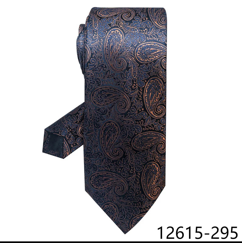 Brown Silk Blue Wedding Accessories Necktie