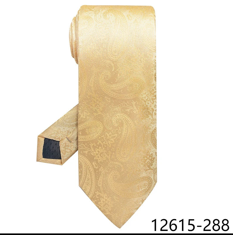 Gold Silk Blue Wedding Accessories Necktie