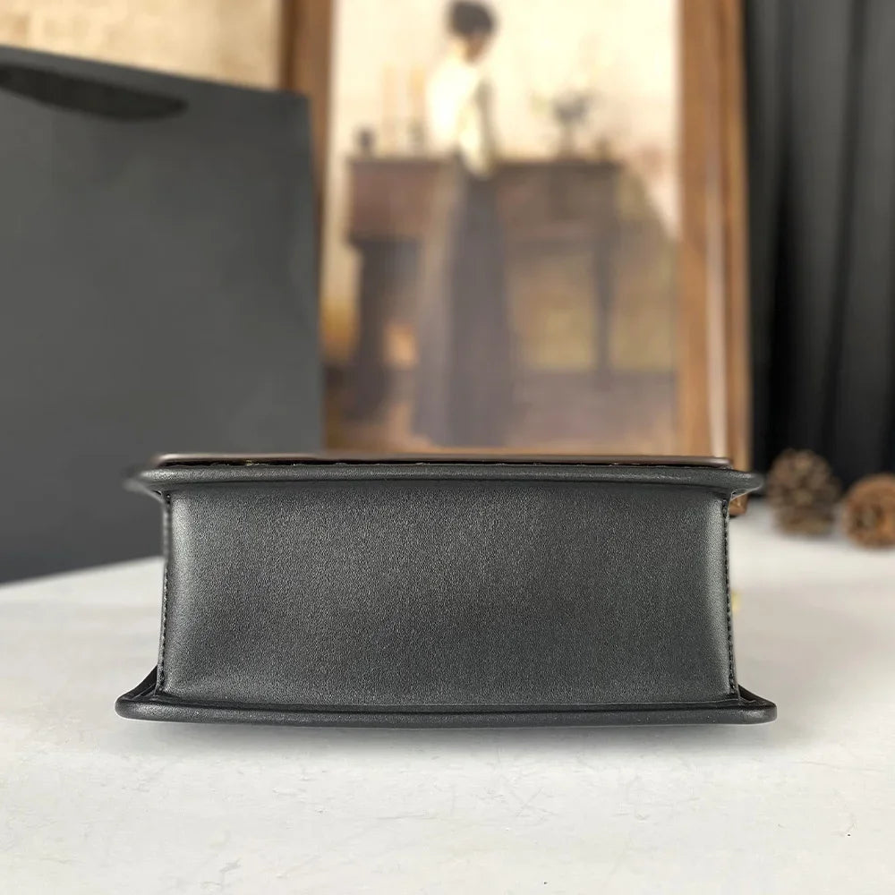 Small Black Square Underarm Crossbody Bag