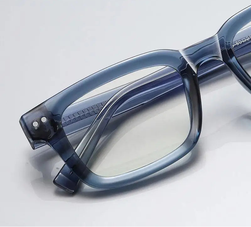 Small Square Frame Anti Blue Light Rivet Glasses