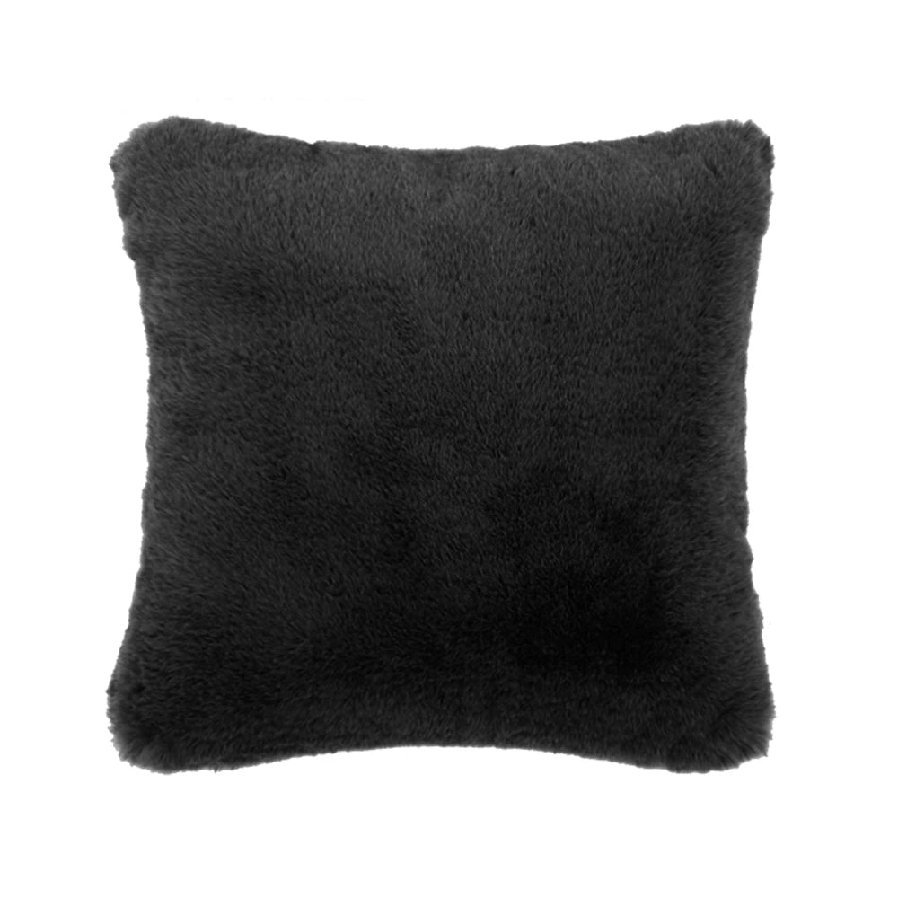 Soft fluffy faux fur throw pillow cover for home, sofa, bed, or car decor