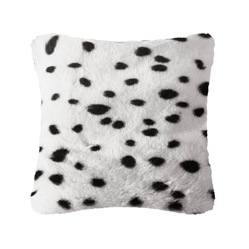 Soft fluffy faux fur throw pillow cover for home, sofa, bed, or car decor